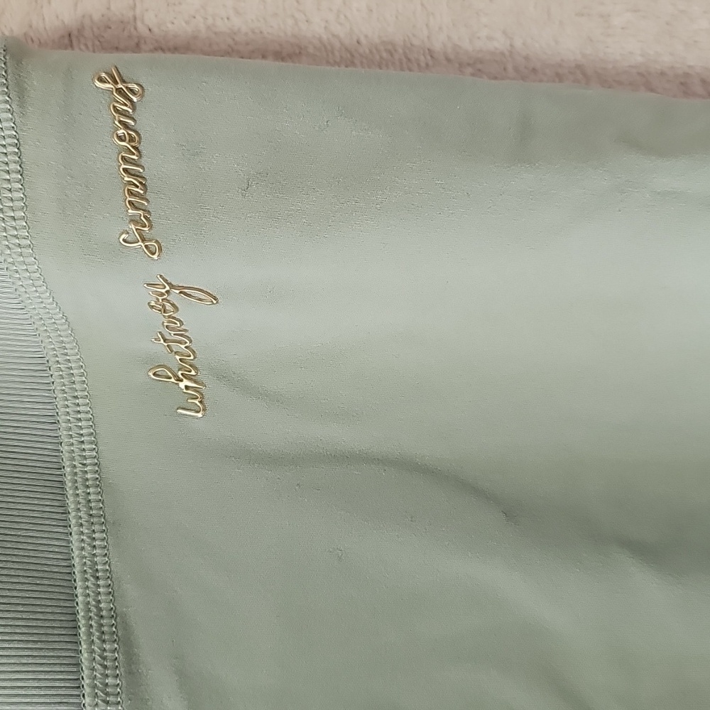 Whitney Simmons Rib Waist Gymshark Leggings Limited Edition Moss Green L NWT - Picture 4 of 6